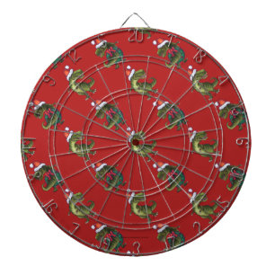 Hoofden en kwartels Festive TRex Pattern Dartbord
