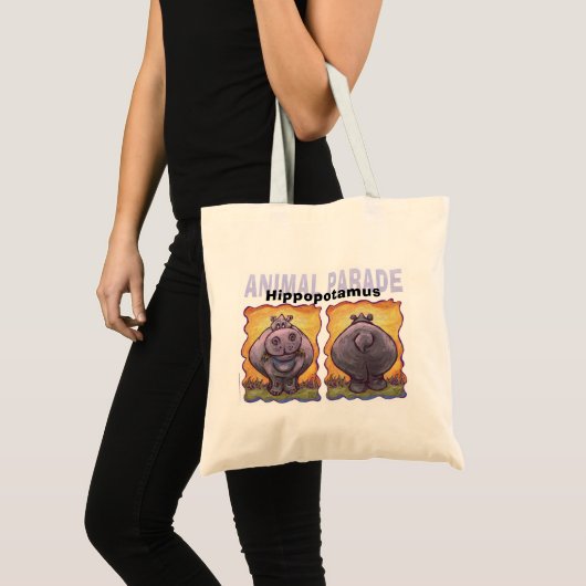 Hoofden en kwartels Hippo Tote Bag (Voorkant (product))