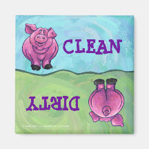 Hoofden en rails met vuile, schone magneten