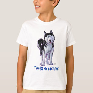 Hoofden en staarten Husky Dit is mijn kostuum T-shirt