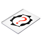 hoofden met een vraagteken notitieboek (Linkerzijde)