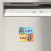 Hoofden Staarten Tijger Vuil Schoon Vaatwasser Mag Magneet (Insitu (Vaatwasser))