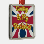 Hoofden UP-Hakuna Matata Today is mijn verjaardag. Metalen Ornament (Rechts)