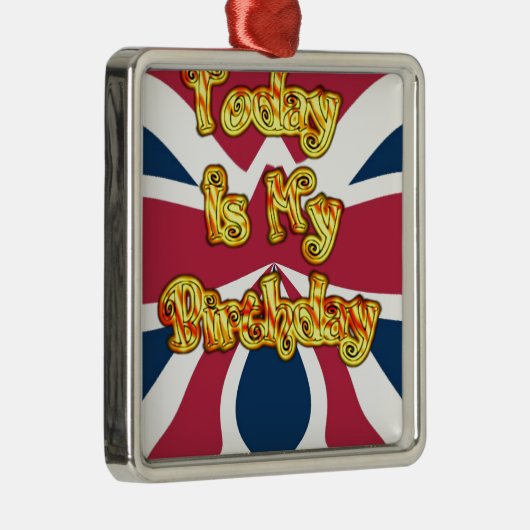 Hoofden UP-Hakuna Matata Today is mijn verjaardag. Metalen Ornament (Rechts)