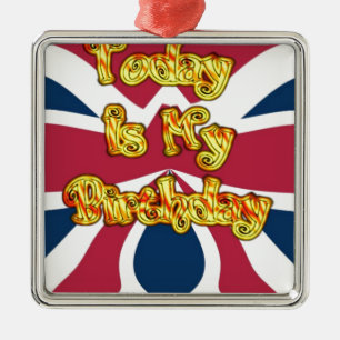 Hoofden UP-Hakuna Matata Today is mijn verjaardag. Metalen Ornament