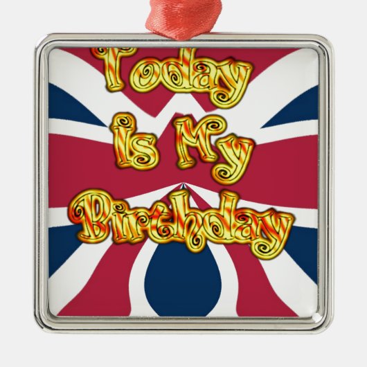 Hoofden UP-Hakuna Matata Today is mijn verjaardag. Metalen Ornament (Voorkant)
