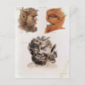 Hoofden van de boze demonen briefkaart (Voorkant)