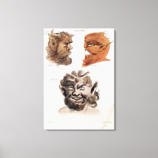 Hoofden van de boze demonen canvas afdruk (Voorkant)