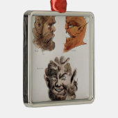 Hoofden van de boze demonen metalen ornament (Rechts)