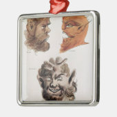 Hoofden van de boze demonen metalen ornament (Links)