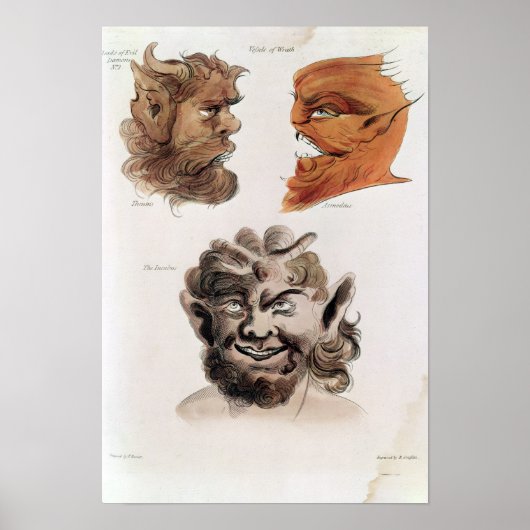 Hoofden van de boze demonen poster (Voorkant)