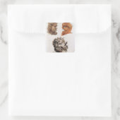 Hoofden van de boze demonen vierkante sticker (Tas)