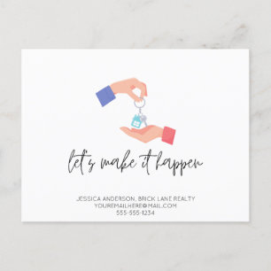 Hoofden van klanten voor speciale onroerend goed briefkaart