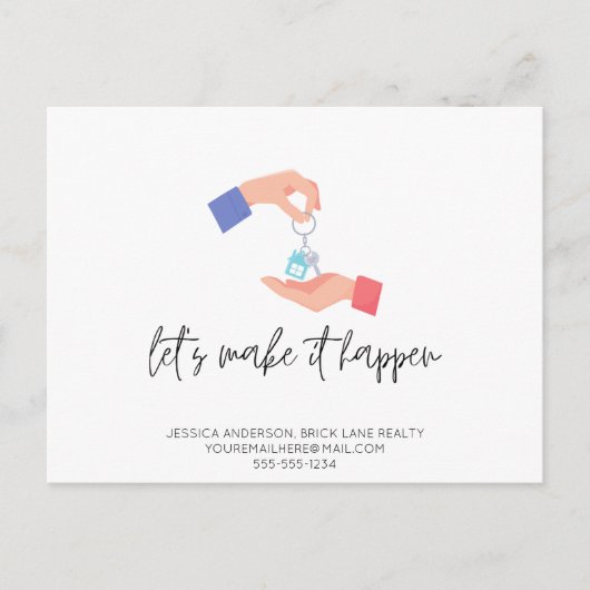 Hoofden van klanten voor speciale onroerend goed briefkaart (Voorkant)