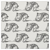 hoofden van twee paarden stof (Swatch)