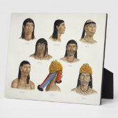 Hoofden van Zuid-Amerikaanse Indiërs, uit 'Revels Fotoplaat (Zijkant)