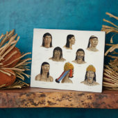 Hoofden van Zuid-Amerikaanse Indiërs, uit 'Revels Fotoplaat (Zijkant)