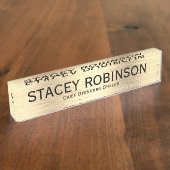 Hoofdfunctionaris Naambordje (Zijkant)