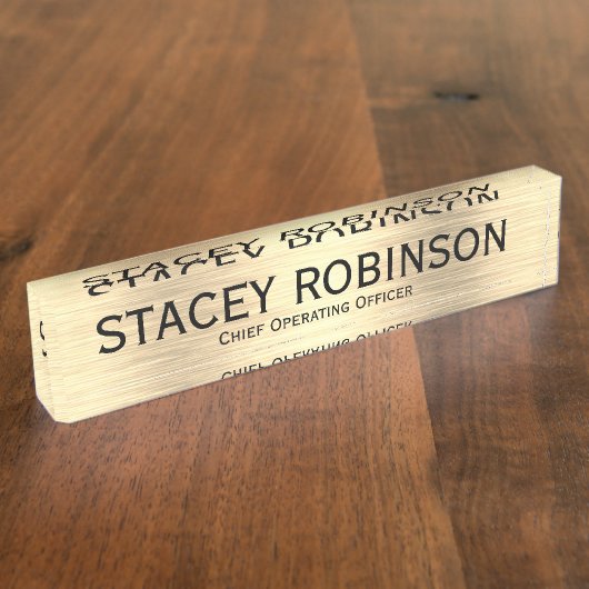 Hoofdfunctionaris Naambordje (Zijkant)