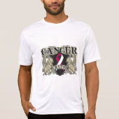 Hoofdhalskanker Overlevende Mannen Heraldry T-shirt (Voorkant)