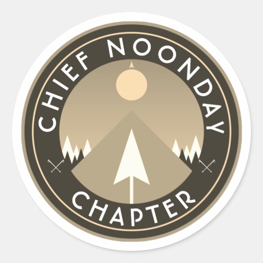 hoofdhoofdstuk noonday , aanpasbare wandelclub ronde sticker (Voorkant)