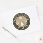 hoofdhoofdstuk noonday , aanpasbare wandelclub ronde sticker (Envelop)