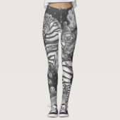 HOOFDHORSEMAN CLOWN, HALLOEEN ZEBRA LEGGINGS (Voorkant)