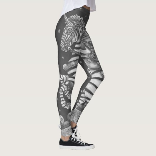 HOOFDHORSEMAN CLOWN, HALLOEEN ZEBRA LEGGINGS (Rechts)