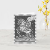 HOOFDHORSEMAN CLOWN, ZEBRA GREETNOOT KAART (Gele Bloem)