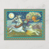 HOOFDHORSEMAN SCHERM OP WITTE MULE FEESTDAGENKAART (Voorkant)