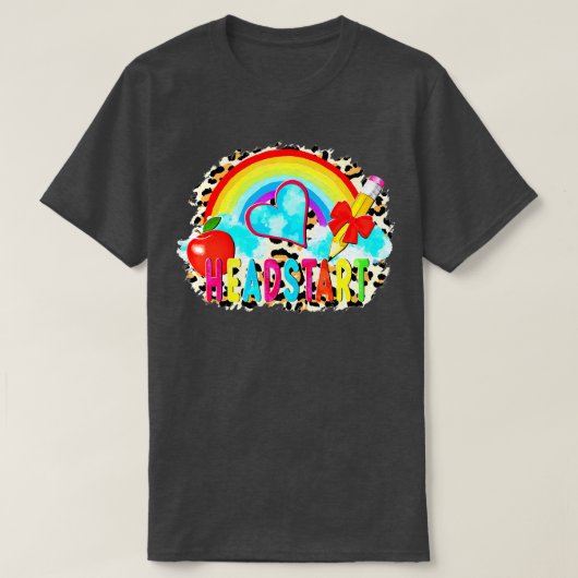 Hoofdindeleraar Regenboogvroege kindertijd terug n T-shirt (Design voorkant)