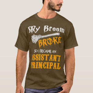 Hoofdindexploitant halloween bezembezinksel Klassi T-shirt