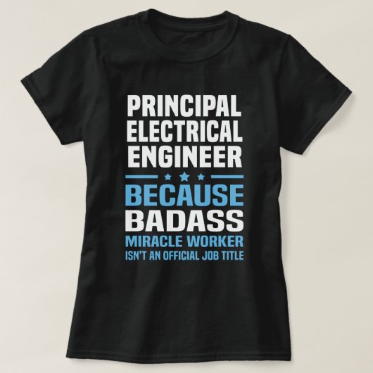 Hoofdingenieur Elektrisch T-shirt (Design voorkant)