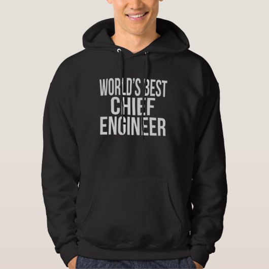 Hoofdingenieur Funny Worlds Beste Techniek Hoodie (Voorkant)