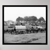 Hoofdkantoor van generaal McClellan 1862 Poster (Voorkant)