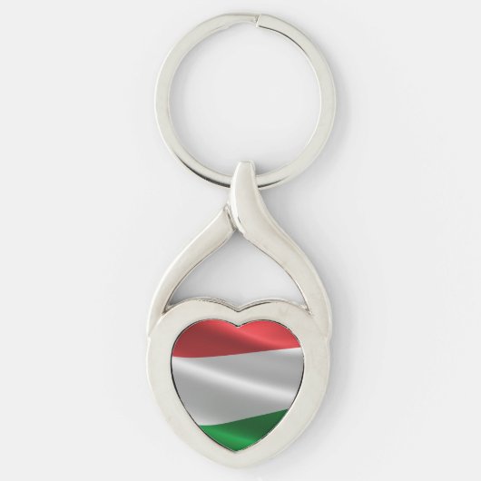 Hoofdketen Hongaarse vlag Sleutelhanger (Voorkant)