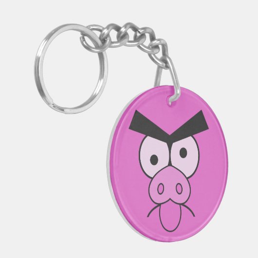 Hoofdketen Mad Pig Sleutelhanger (Voorkant Links)