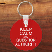 Hoofdketen van Keep Calm & Vraag Authority Sleutelhanger (Voorkant)
