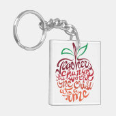 Hoofdketen van leraar sleutelhanger (Voorkant Links)