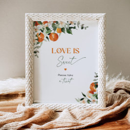 Hoofdknijper citrus sinaasappels Liefde is zoet Po Poster