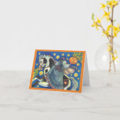 HOOFDKORSEWOMAN GREETTENOTE KAART leeg (Gele Bloem)