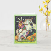 HOOFDKORSEWOMAN GREETTENOTE KAART leeg (Gele Bloem)