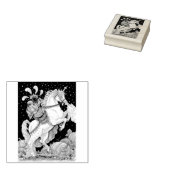 HOOFDKRACHTIGE HORSEWOMAN HALLOWEEN UNICORN RUBBER RUBBERSTEMPEL (Gestempeld)