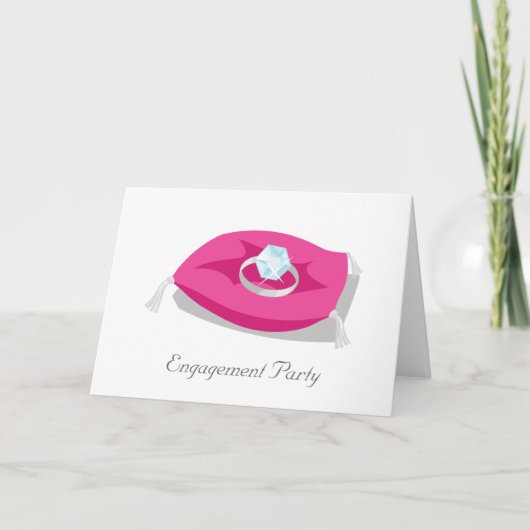 hoofdkussen, de Partij van het Verloving Kaart (Voorkant)