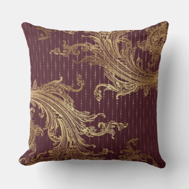 Hoofdkussen van de Luxe van Bourgondië het Gouden Kussen (Voorkant)