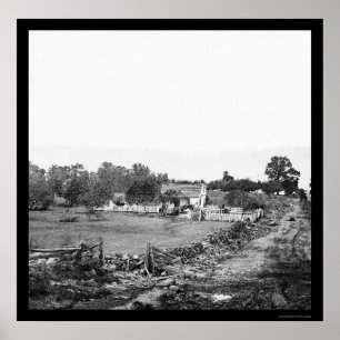 Hoofdkwartier van de Unie in Gettysburg 1863 Poster