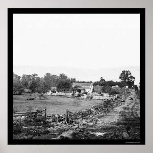 Hoofdkwartier van de Unie in Gettysburg 1863 Poster (Voorkant)