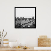 Hoofdkwartier van de Unie in Gettysburg 1863 Poster (Keuken)