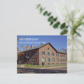 Hoofdkwartier van het Keweenaw National Historic P Briefkaart (Staand voorkant)