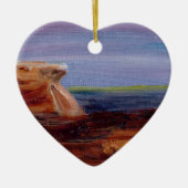 Hoofdland bij Long Sands Keramisch Ornament (Voorkant)